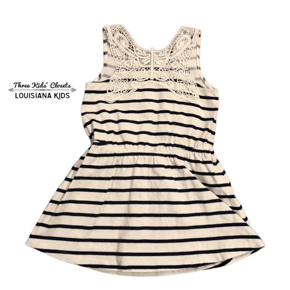 H&M 1.5-2Y Navy & White Lace Butterfly Dress